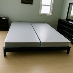 King Size Box Spring β’ Factory New β’ 5β Low Profile & 9β Regular β’ Same-Day Delivery Available
