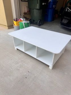 White Kids’ Activity Table with Storage