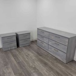 Dresser And 2 Nightstands - Cómoda Y 2 Mesitas De Noche 