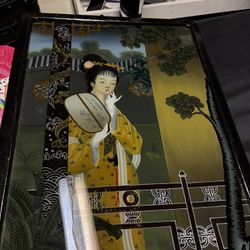 2 Reversed Glass Chinese Paintings, Good Shape For Their Age. 