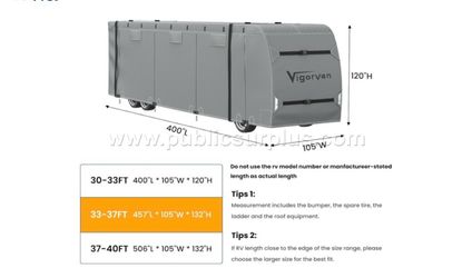 Class A RV cover