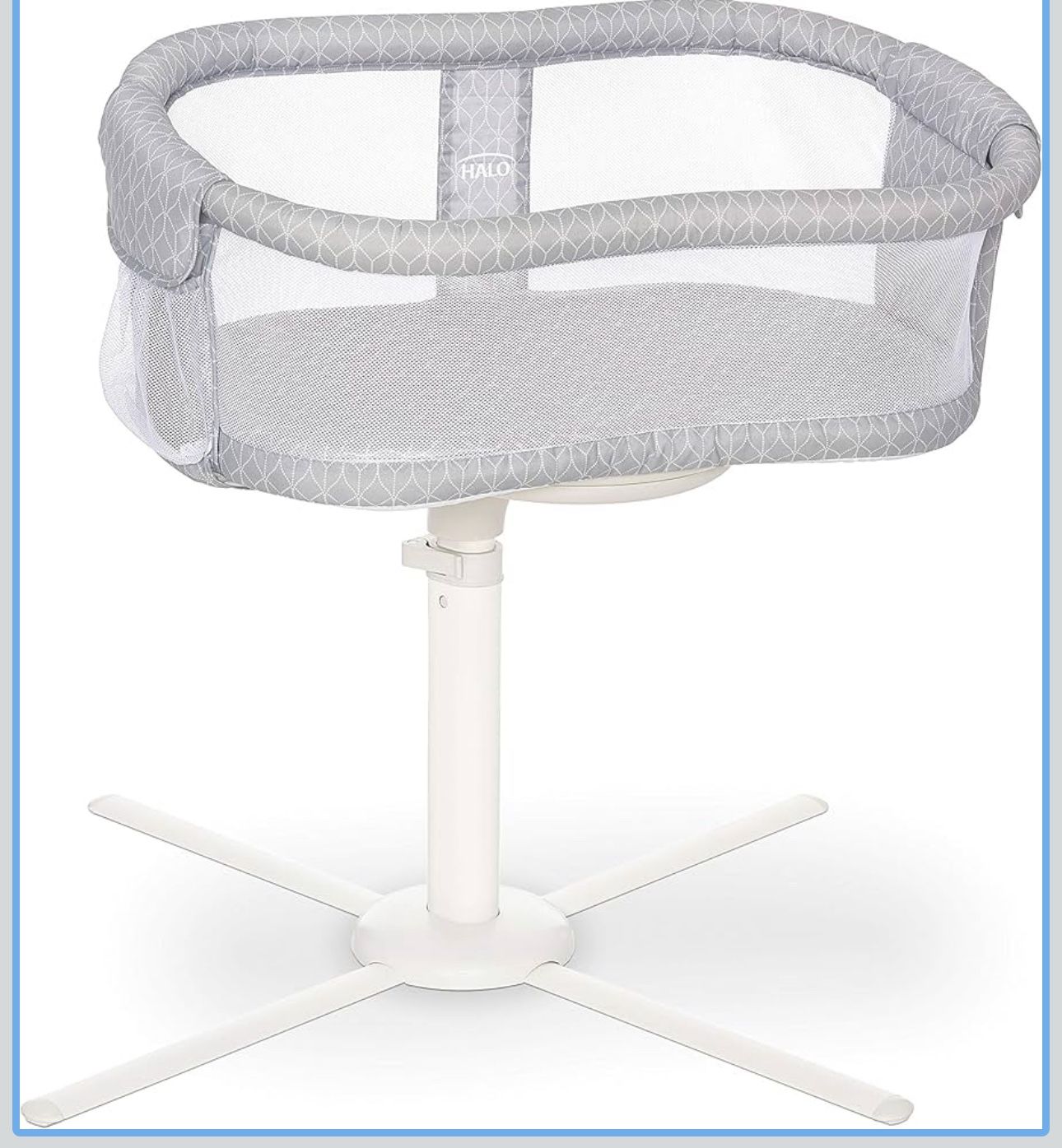 HALO Bassinet Swivel Sleeper, Bedside Bassinet, Halo Bassinet Portable and Adjustable, Essentia Series, Morning Mist