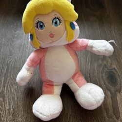 Super Mario 3D World Cat Princess Peach 9" Plush Doll Nintendo Little Buddy 2014