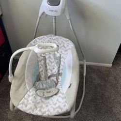 Ingenuity 2-in-1 SimpleComfort Lightweight 6-Speed Compact Baby Swing & Rocker - Raylan (Unisex)