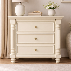 Refinished Solid Wood 3-Drawer Dresser / Bachelor Chest by New Classic