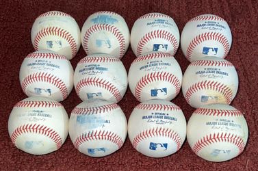 One Dozen Used Major League Baseballs