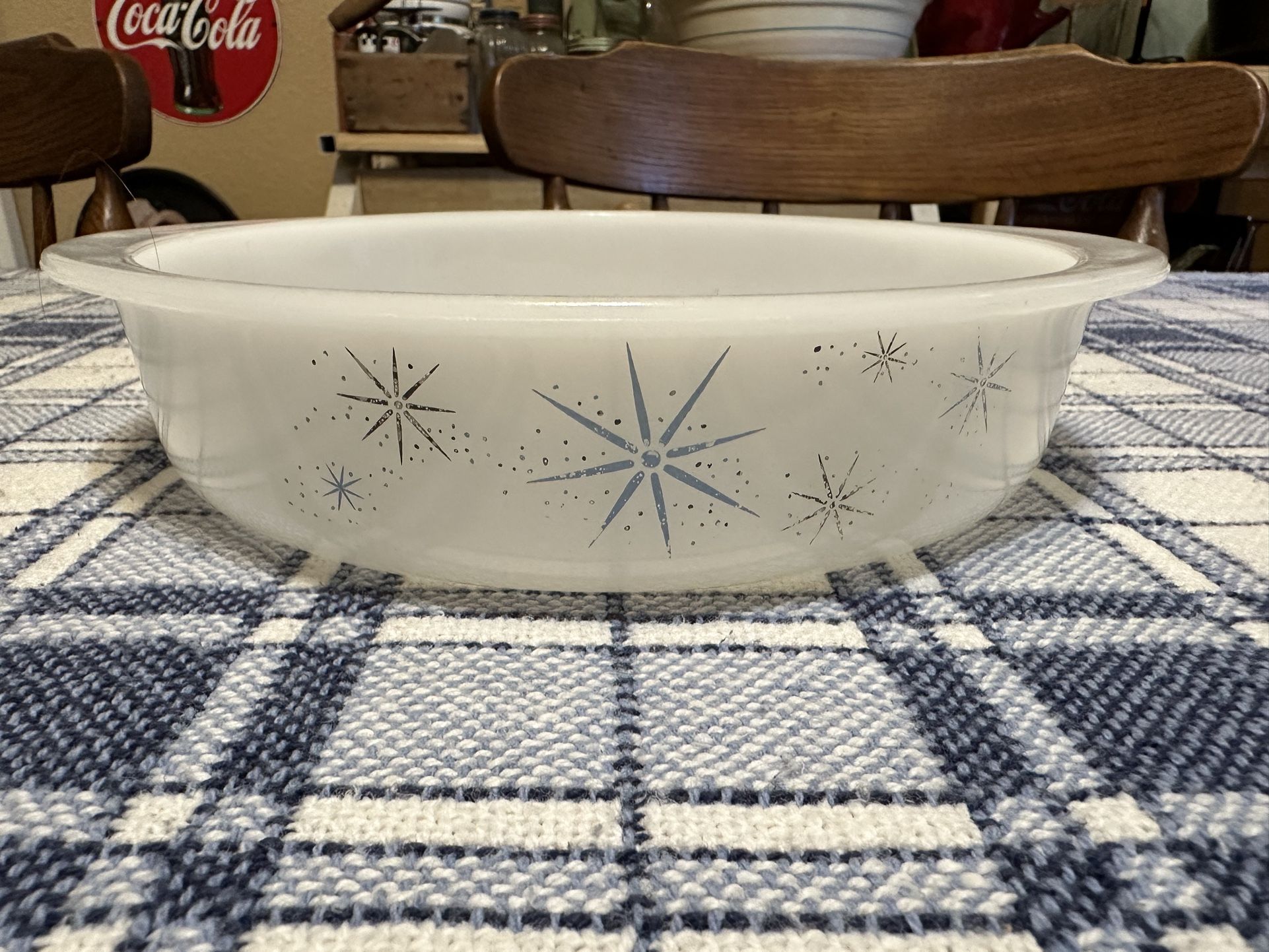 Vintage Glassbake Milk glass Casserole / Cake Pan / Baking Dish