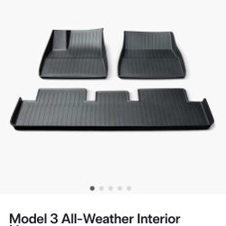 Tesla Model 3 All Weather Floor Mats 