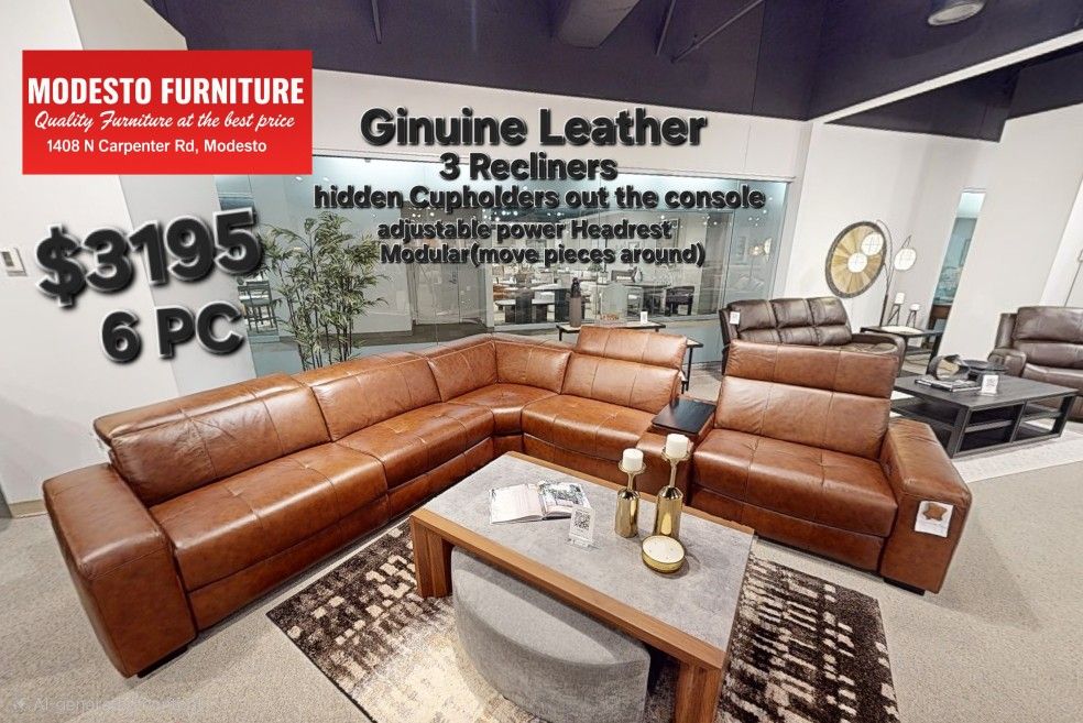 Genuine Leather ! Power Recliners And Power Headrest !! Best In The GAME