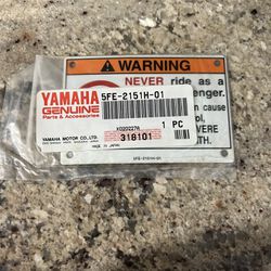 87-06 Oem Yamaha Banshee Rear Warning 