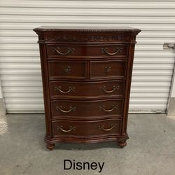 Antique Disney Style Chest Dresser Solid Wood 