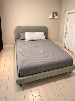 Modern Upholstered Queen Bed Frame