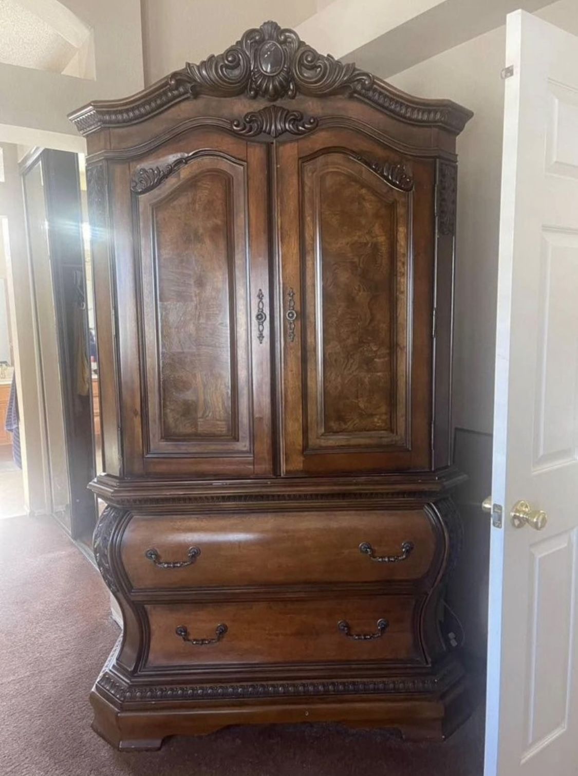 Ashley Armoire and Two End Tables