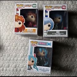 Funko Pop Evangelion - Asuka, Rei, Vocaloid - Hatsune Miku V4X , 635, 745, 960