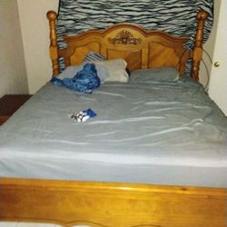 Bed Frame Headboard Footboard Mattress 