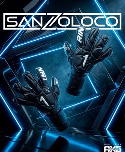 Rinat 2026 Santoloco Pro Goalie Gloves (Black) Sz 7 - Sz 11