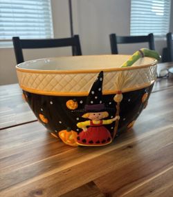 Halloween Mary Engelvreit punch bowl chip tray