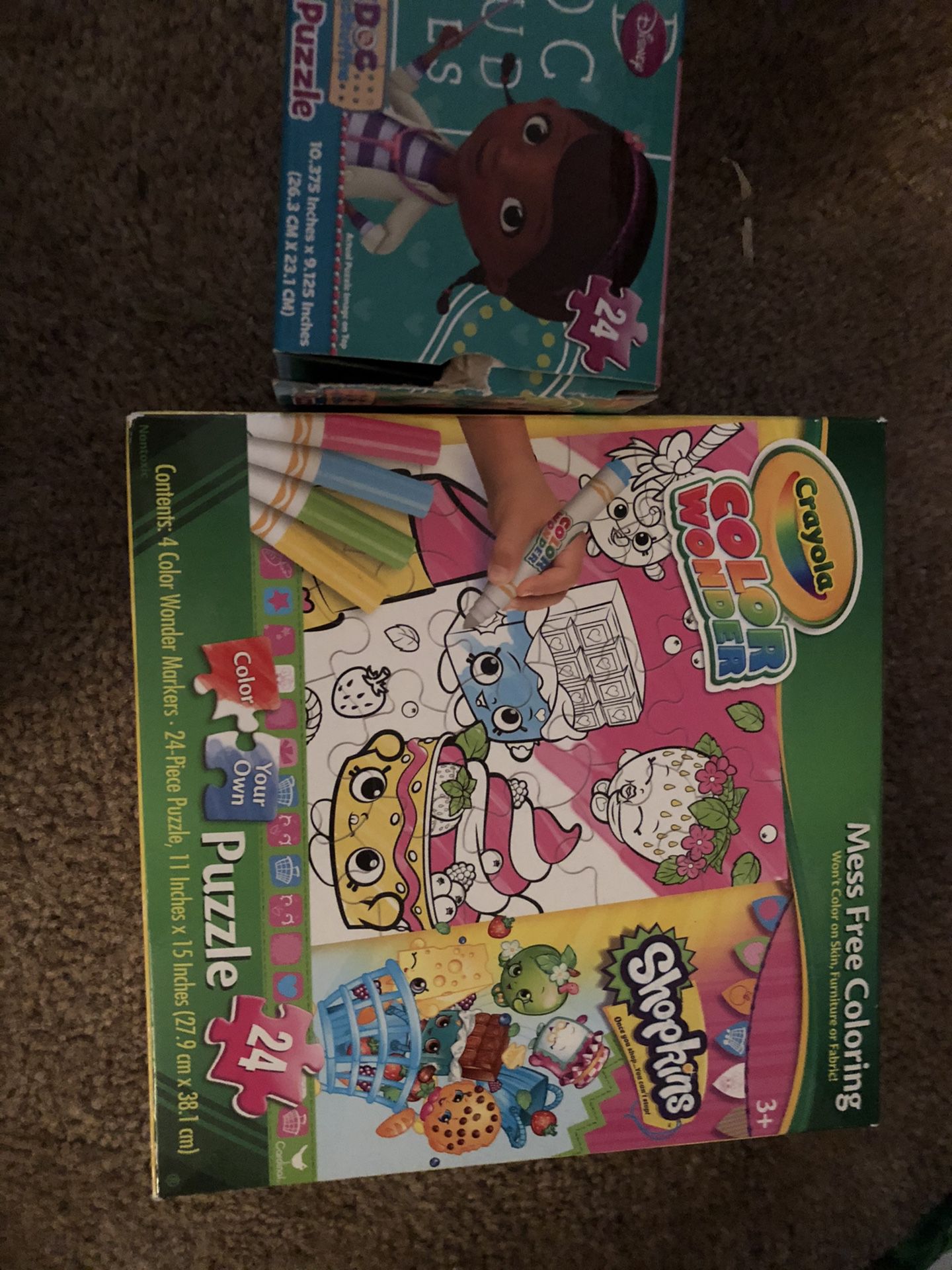 Shopkins mess free coloring by crayola plus puzzle