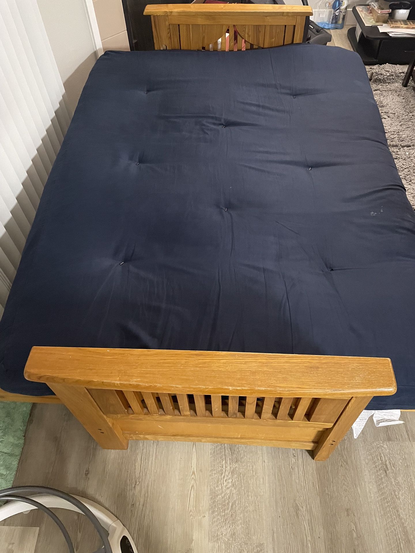 Futon With Newly Used Mattress
