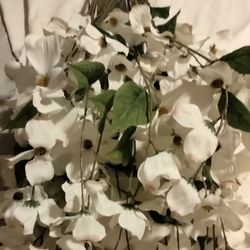 Artificial White Dogwood Flowers 