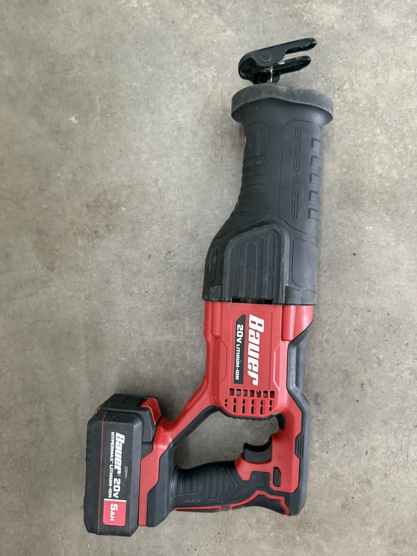 Bauer 20V Cordless Reciprocating Saw with Battery