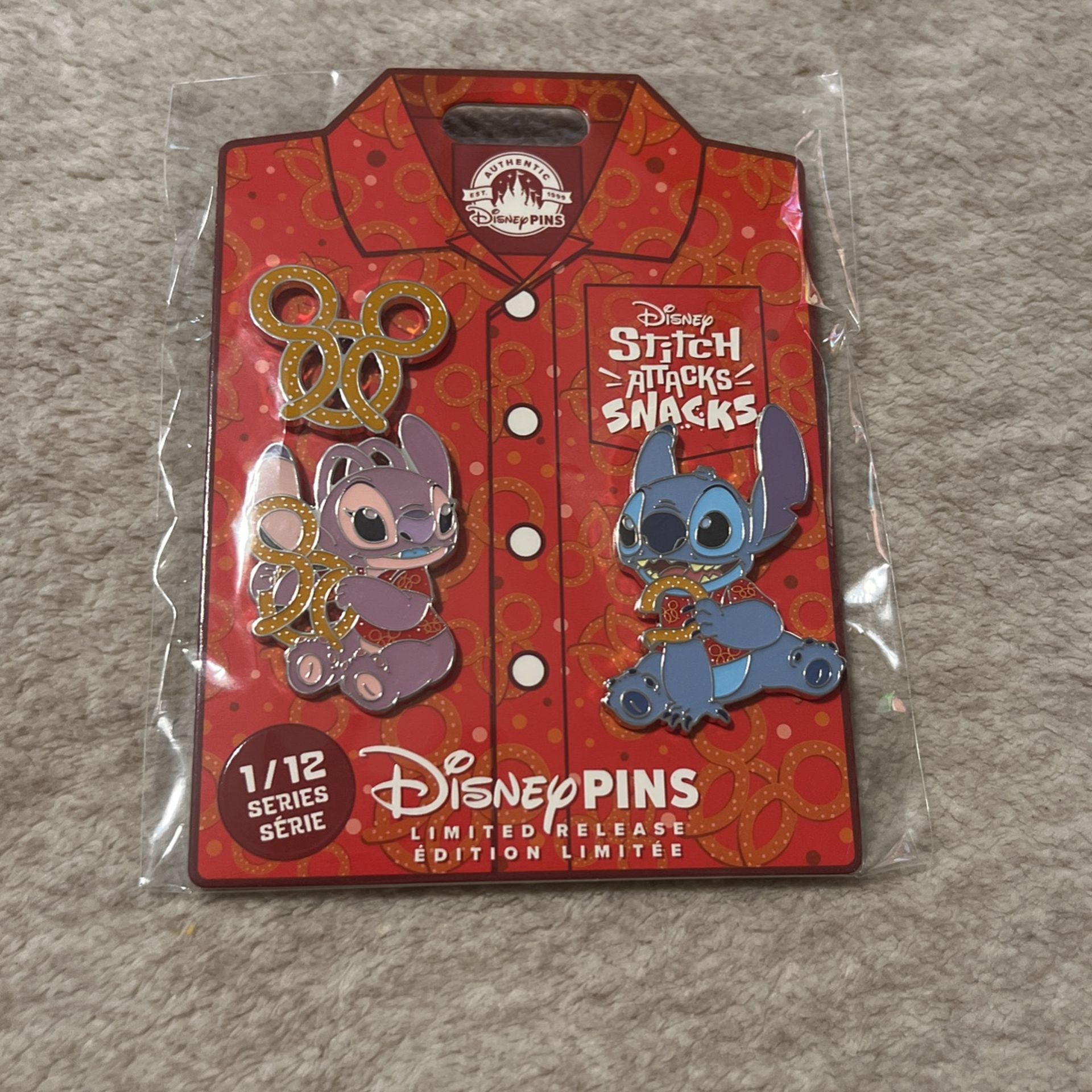 Stitch Attacks Snacks Disney Pins 