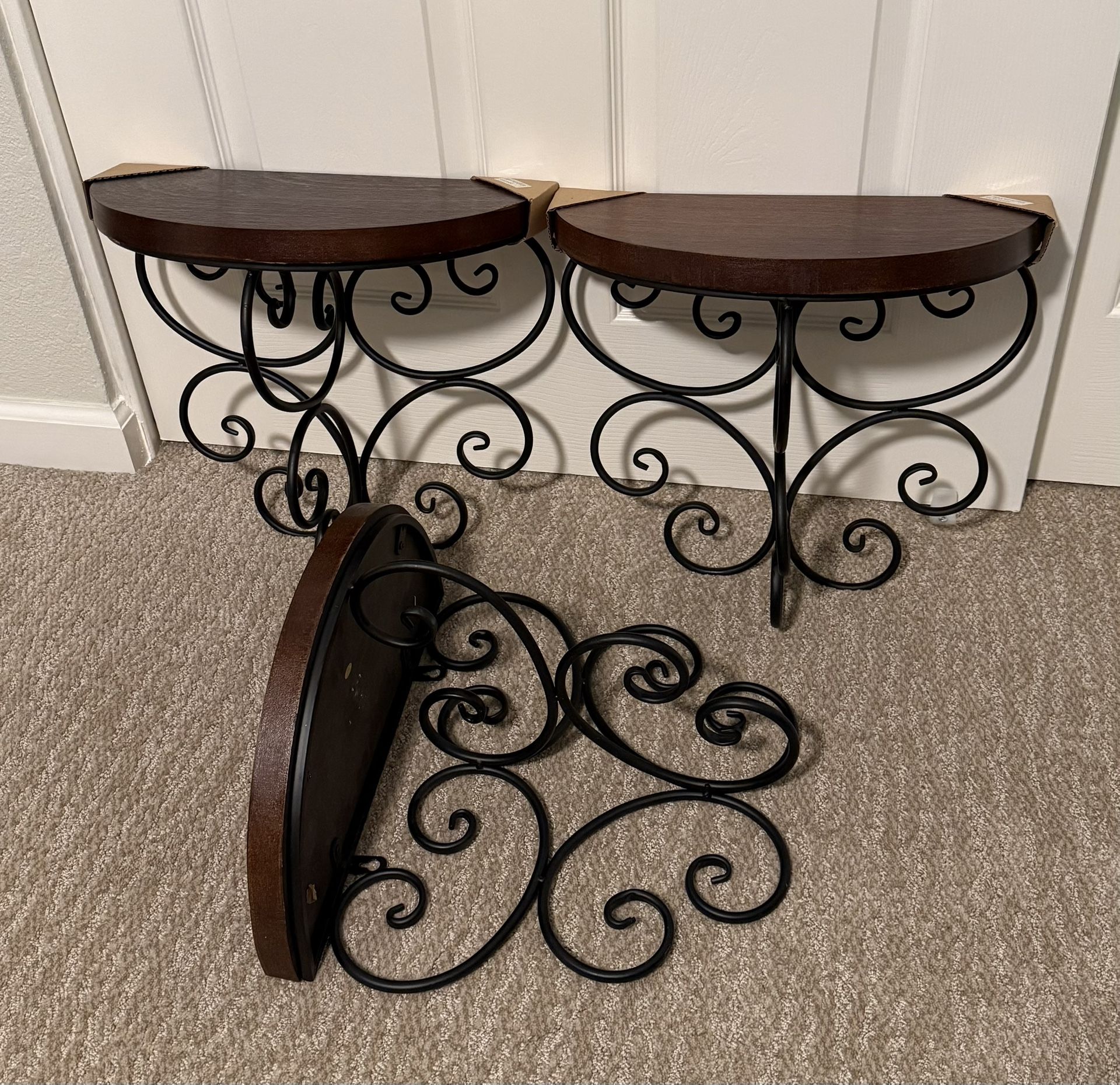 Half Round Wall Shelves (Set of 3)