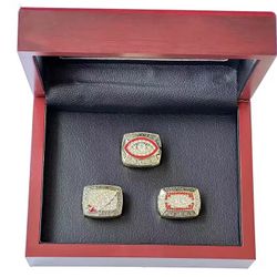 Redskins Rings Set With Wooden Box /2024 Florida Panthers / 2018 Capitals 