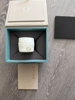 White Carved Tea Cup