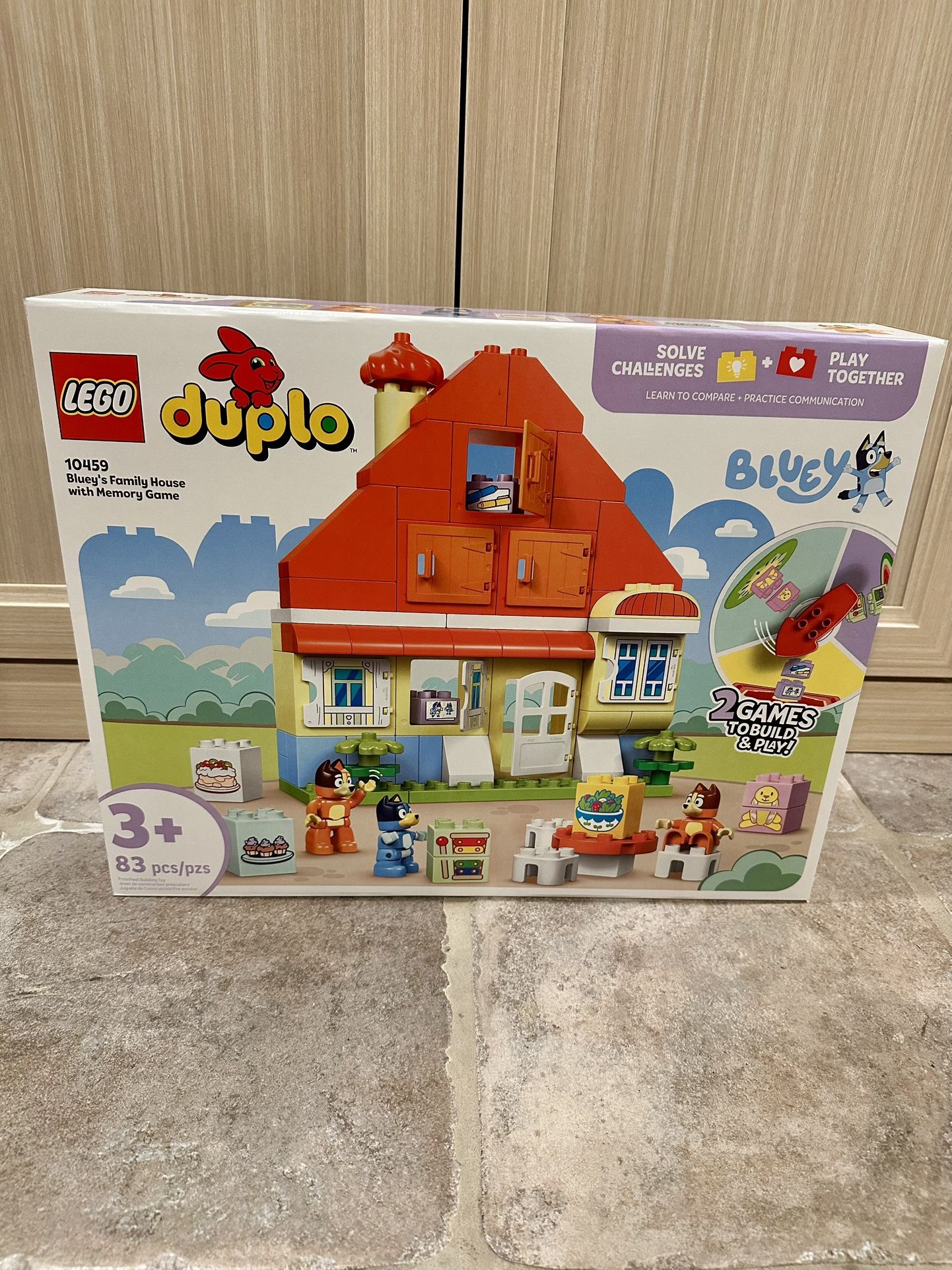 LEGO DUPLO Bluey “Bluey & Bluey’s Family House” + Memory Game – Brand New, Never Opened! 🏠