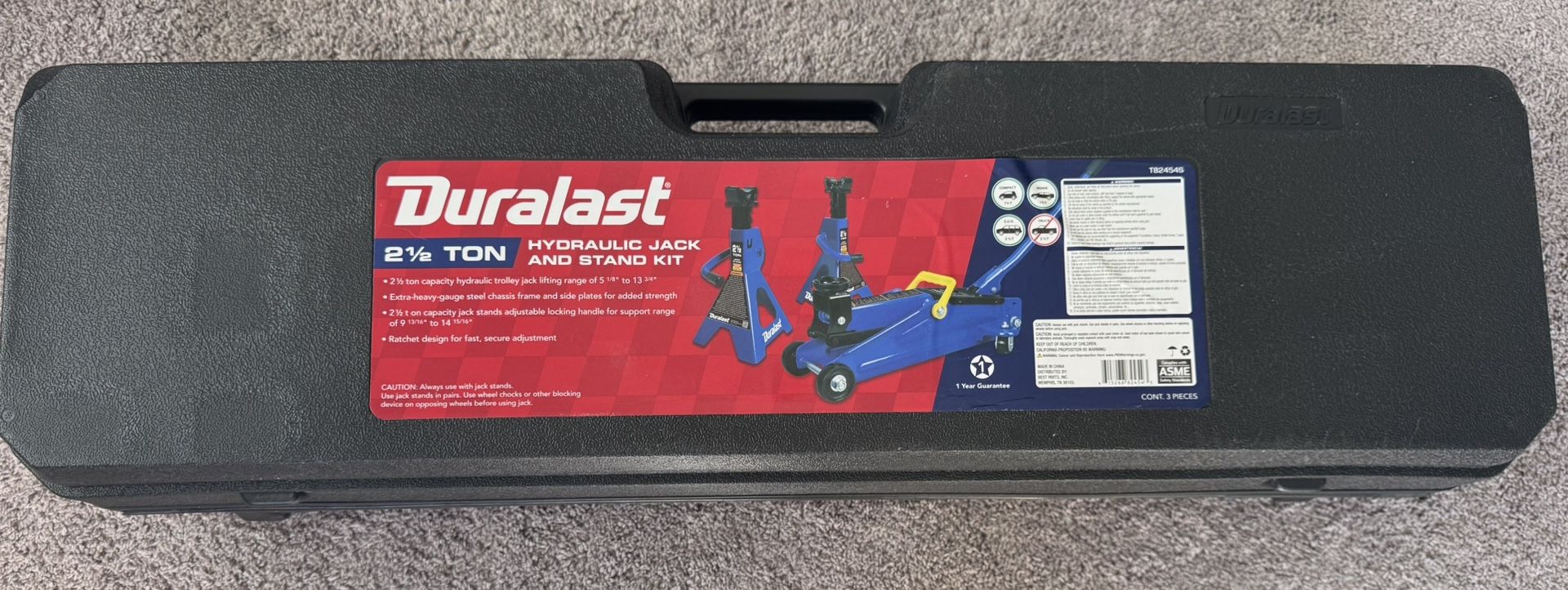Duralast 2.5 Ton Hydraulic Jack and Stand Kit