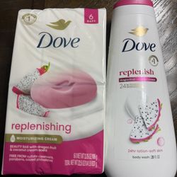 Dove Bar Soap 6 Count And Body Wash Set