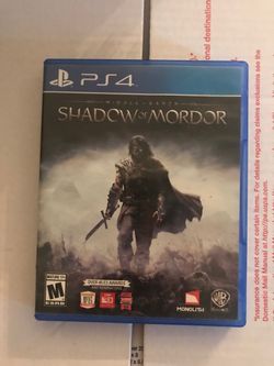 Shadows of Mordor ps4 game