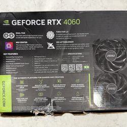 MSI GeForce RTX 4060 8gb GDDR6