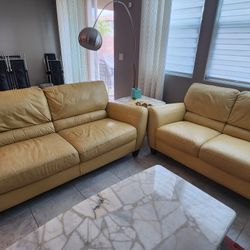 Leather Sofa With Loveseat