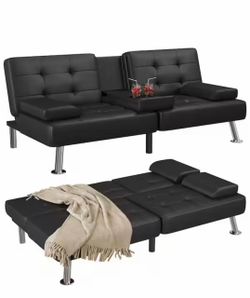 65 in. Convertible Sofa Bed Love Seat