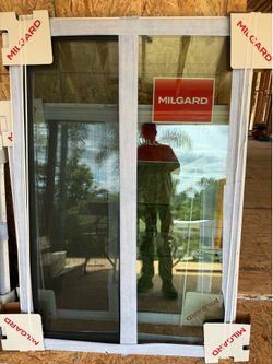 2 New Black Milgard Sliding Windows