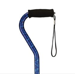 Nova Cane, Offset, Quad Tip,Blue Waves