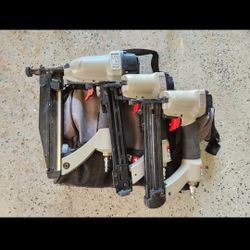 Porter cable. ,Quarter inch Crown staple gun. Finish nailer and trim nailer.