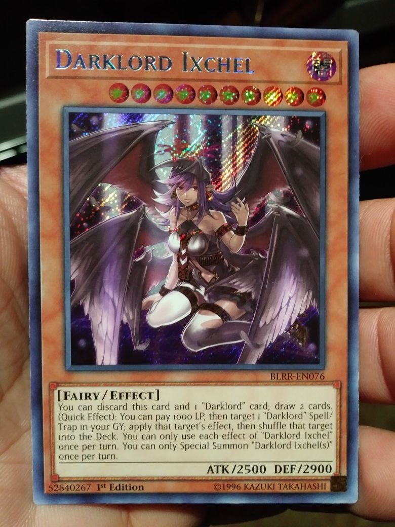 YUGIOH DARKLORD IXCHEL SECRET RARE MINT CONDITION!!!