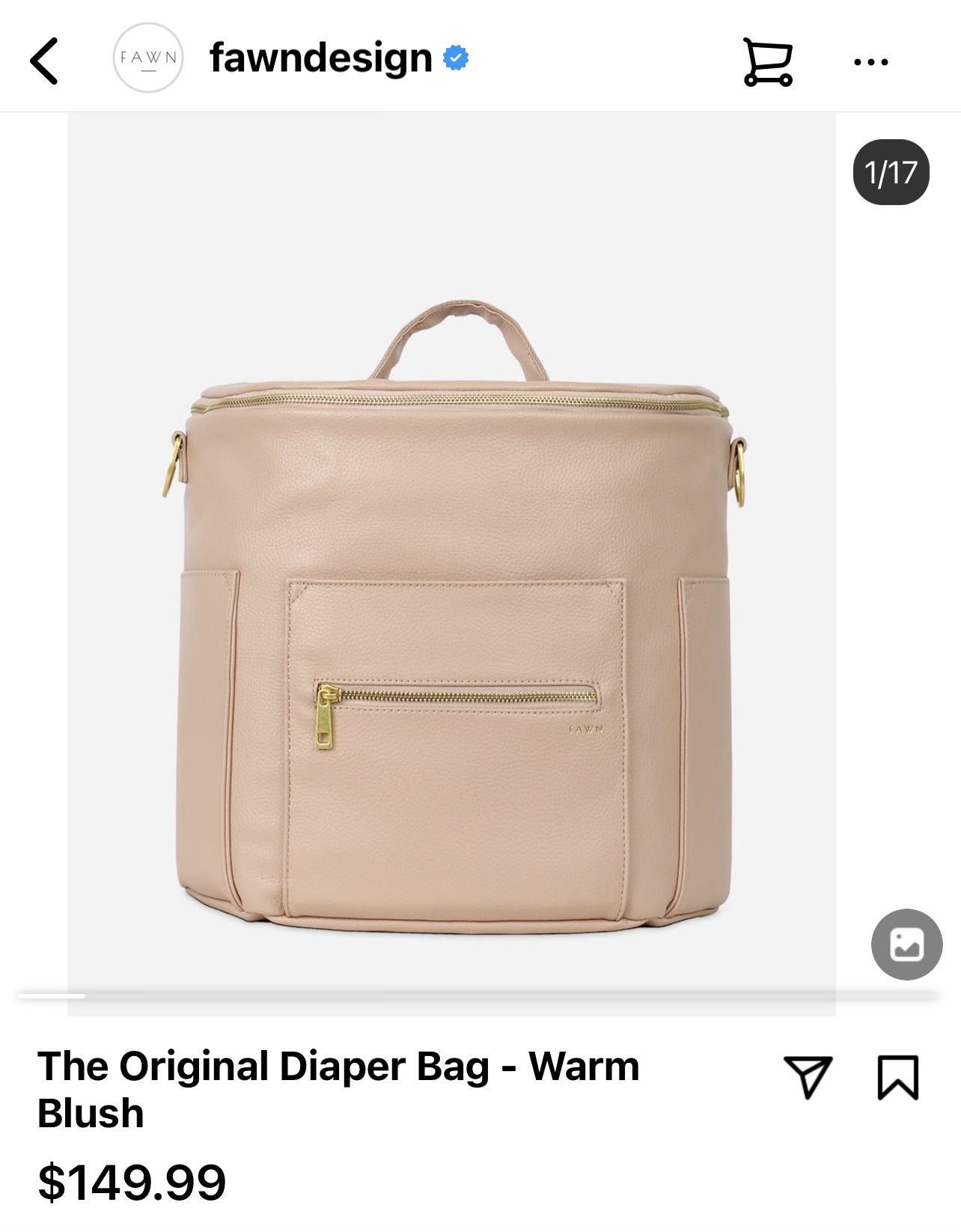 Fawn Design The Original Diaper Bag Warm Blush