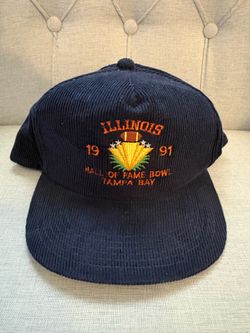 1991 Illinois Fighting Illini Hall of Fame Bowl souvenir cap