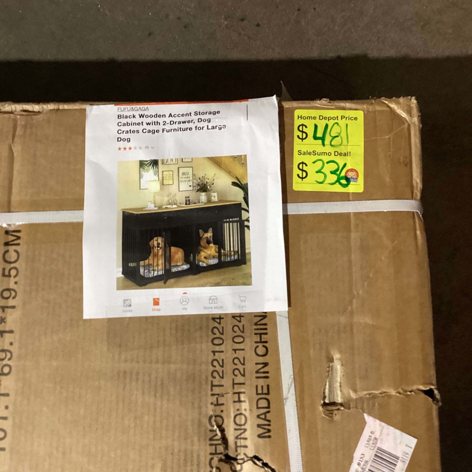 Wooden Storage Cabinet Dog Crate Pet supplies