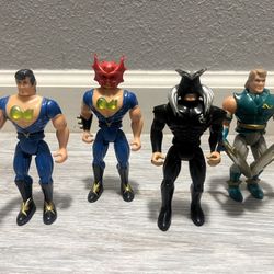 Vintage Double Dragon Action Figures Lot