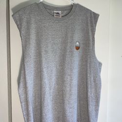Adidas Basketball Vintage Grey Tank Top Size Large Logo On Back