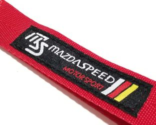 BRAND NEW JDM Mazdaspeed Red Racing Wrist Keychain Metal key Ring Hook Strap Lanyard Universal