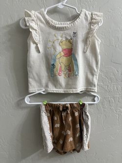 Winnie The Pooh Short Set Outfit 2t