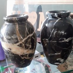 2 Marble/Stone Vases
