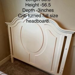 Full Size Solid Wood Cream Headboard, 