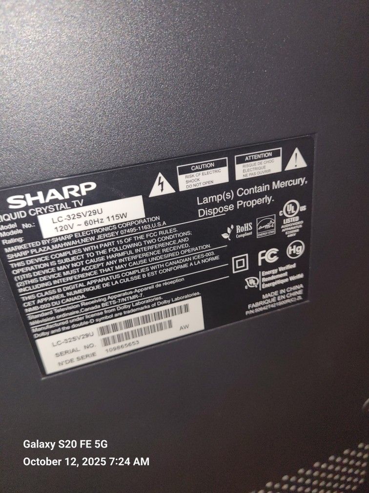 Sharp 37" 
